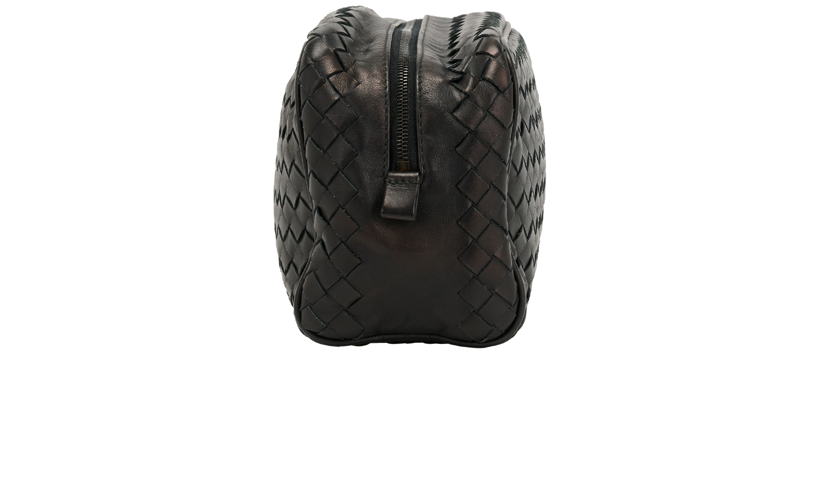 Bottega Veneta Intrecciato Toiletry Bag, &pound;375, Accessories, Black, Leather, Bottom view